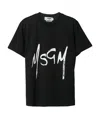 Msgm Logo Short-sleeved T-shirt In Black