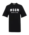 Msgm Logo Short-sleeved T-shirt In Black