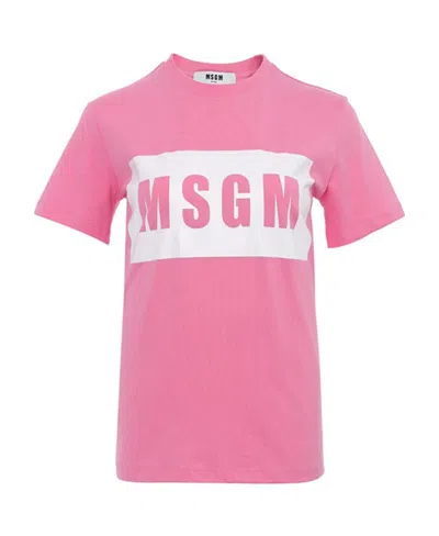 MSGM LOGO SHORT-SLEEVED T-SHIRT