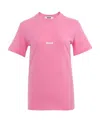 Msgm Logo Short-sleeved T-shirt In Pink