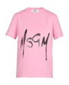 Msgm Logo Short-sleeved T-shirt In Pink