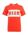 Msgm Logo Short-sleeved T-shirt In Red