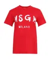 Msgm Logo Short-sleeved T-shirt In Red