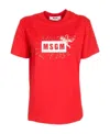 Msgm Logo Short-sleeved T-shirt In Red