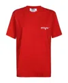 Msgm Logo Short-sleeved T-shirt In Red