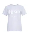 Msgm Logo Short-sleeved T-shirt In White