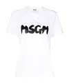 Msgm Logo Short-sleeved T-shirt In White