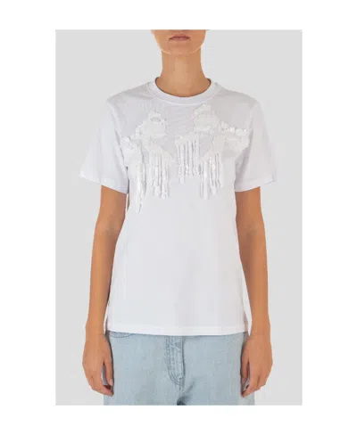 Msgm Logo Short-sleeved T-shirt In White