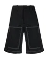 Msgm Logo Shorts In Black