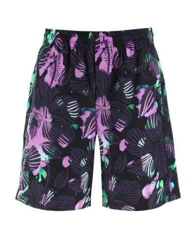Msgm Logo Shorts In Black
