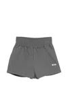 Msgm Logo Shorts In Gray