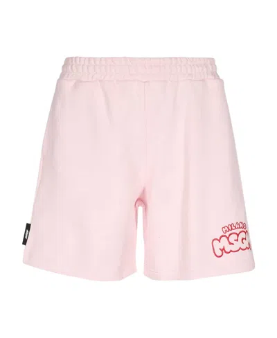 Msgm Logo Shorts In Pink