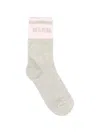 Msgm Logo Socks In Gray