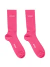 Msgm Logo Socks In Pink