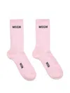 Msgm Logo Socks In Pink