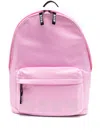 Msgm Logo-stamp Backpack In Pink