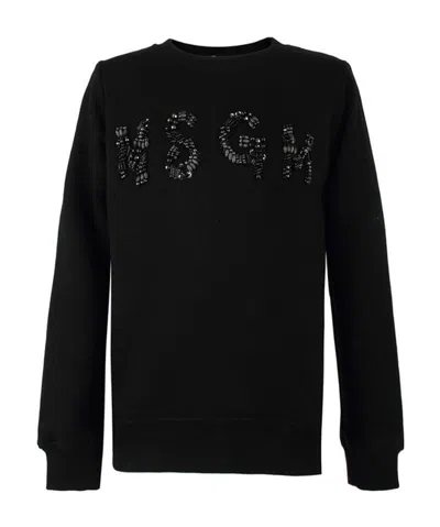 Msgm Logo Sweater In Black
