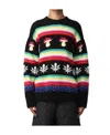 Msgm Wool Crew Neck Sweater In Black