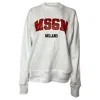 Msgm Logo Sweater In White Cotton In White