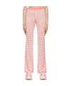 Msgm Pink Viscose Lounge Pants In Pink