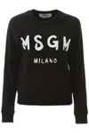 Msgm Relaxed-fit Sweatshirt With Raglan Sleeves In Black