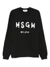 Msgm Sweatshirt With Logo In Black