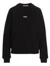 Msgm Logo Print Crewneck Sweatshirt In Black