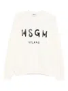 Msgm Logo Sweatshirt In Blue