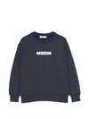 Msgm Logo Sweatshirt In Blue