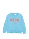 Msgm Logo Sweatshirt In Blue