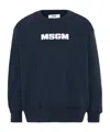 Msgm Logo Sweatshirt In Blue
