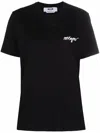 Msgm Logo Crew Neck Short Sleeve T-shirt In Black