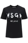 Msgm T-shirt With Logo In Black