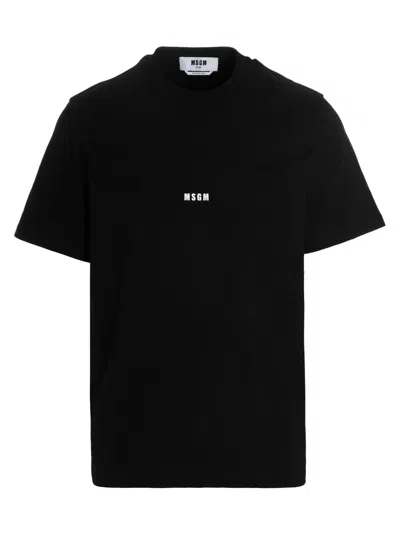 Msgm Logo-print Cotton T-shirt In Black