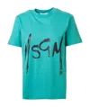 Msgm Logo T-shirt In Green