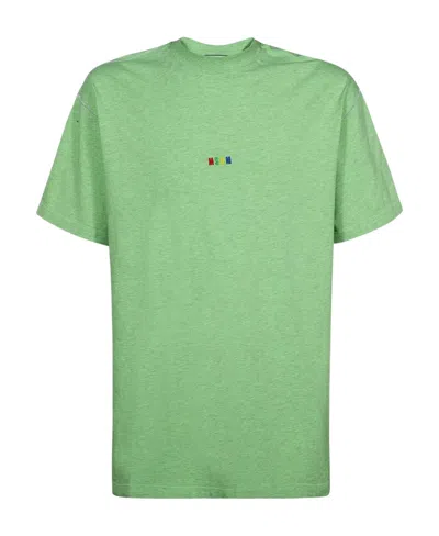 Msgm Logo T-shirt In Green