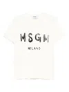 Msgm Logo T-shirt In Neutral