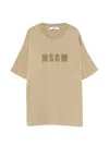 Msgm Logo T-shirt In Neutral