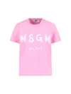 Msgm T-shirt Con Logo In Pink