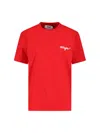 Msgm Chest-logo Crew Neck T-shirt In Red