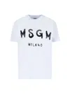 Msgm Logo T-shirt In White