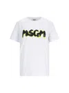 Msgm Logo Short-sleeved T-shirt In White