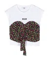 Msgm Logo T-shirt With Round Neck In Black