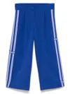 Msgm Logo-tape Trousers In Blue