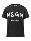 Msgm Logo T-shirt In Black