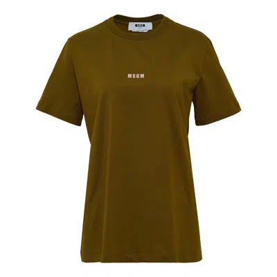 Msgm Logo T-shirt In Multi