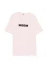 Msgm Logo T-shirt In Pink