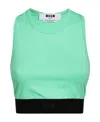 Msgm Logo Sporty Tank-top In Green
