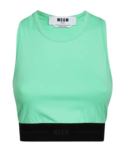 Msgm Logo Vest In Green
