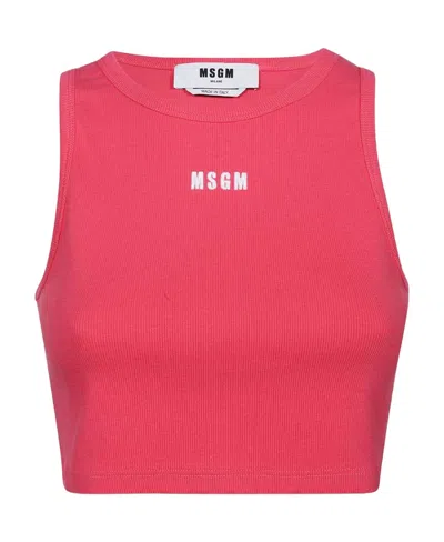 Msgm Logo Vest In Red